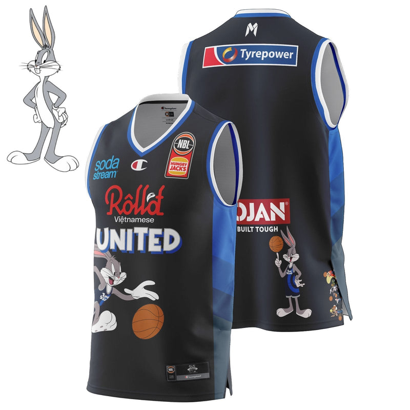 Melbourne United 2021/22 Youth Kids Space Jam Authentic Jersey NBL Basketball by Champion - new
