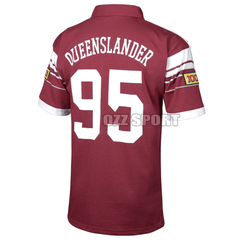 Queensland Maroons 1995 State of Origin NRL Vintage Heritage Retro Rugby League Jersey Guernsey